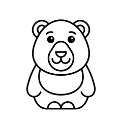 Bear icon. Icon design. Template elements
