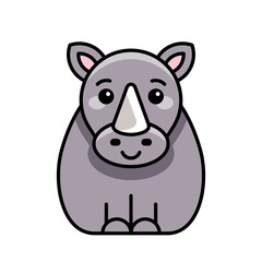Rhinoceros icon. Icon design. Template elements