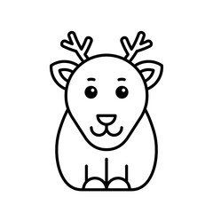 Deer icon. Icon design. Template elements