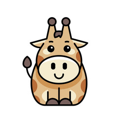 Giraffe icon. Icon design. Template elements