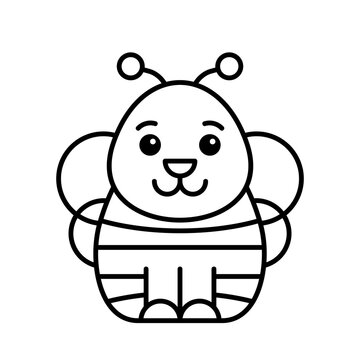 Bee icon. Icon design. Template elements