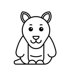 Kangaroo icon. Icon design. Template elements