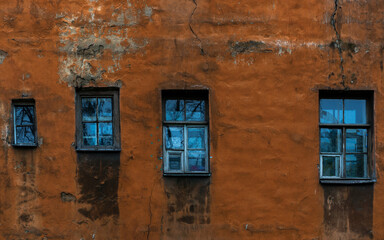 Naklejka na ściany i meble Classical architecture of St. Petersburg (walls, windows, doors).