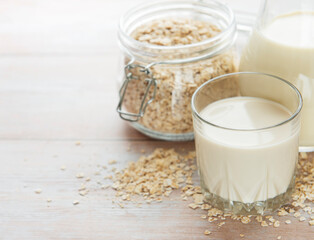 Vegan oat milk, non dairy alternative milk
