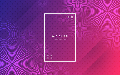 Blue and pink gradient minimal vector background with dotted and circle shape. Abstract halftone textured backdrop for banners, presentations, business templates