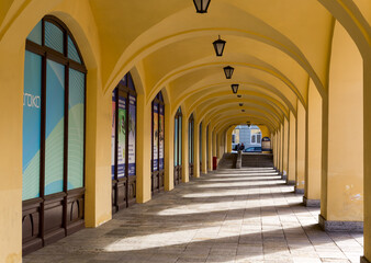 Classical architecture of St. Petersburg (walls, windows, doors).