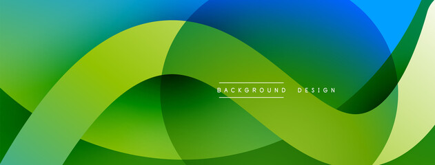 Abstract overlapping lines and circles geometric background with gradient colors