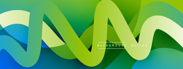 Abstract overlapping lines and circles geometric background with gradient colors