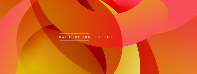 Fototapeta premium Abstract overlapping lines and circles geometric background with gradient colors