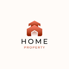 Home Modern Concept Logo Template ISolated in White Background. Vector Illustration