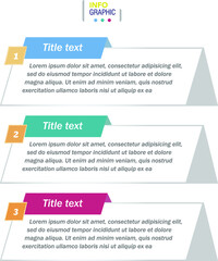 Infographic design vector with 3 steps or processes, can be used for workflow layout, report and promotions.