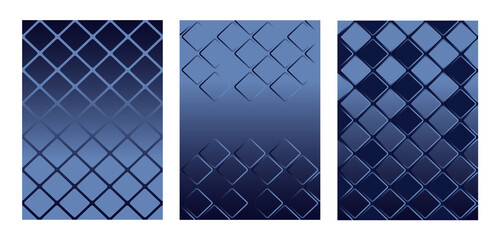 Abstract geometric dark blue background with gradient.
