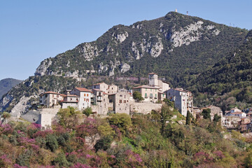 Fototapeta na wymiar Papigno, view of the hamlet