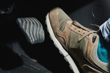 Driver foot press car pedal