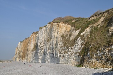 Fototapeta na wymiar Veules les Roses cliffs in Normandy