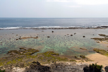 鹿児島県　沖永良部島の笠石海浜公園展望台からの眺め