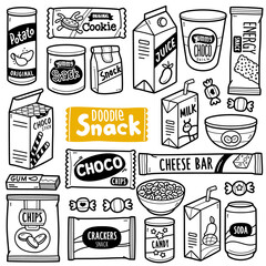 Snacks Doodle Illustration