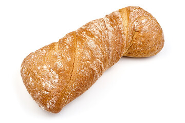 Ciabatta bread, isolated on white background. High resolution image.