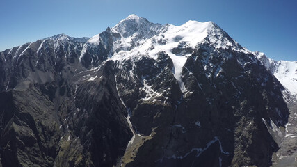 Caucasus, Ossetia. Midagrabin gorge. Peaks Shaukhokh and Zaygelan. 