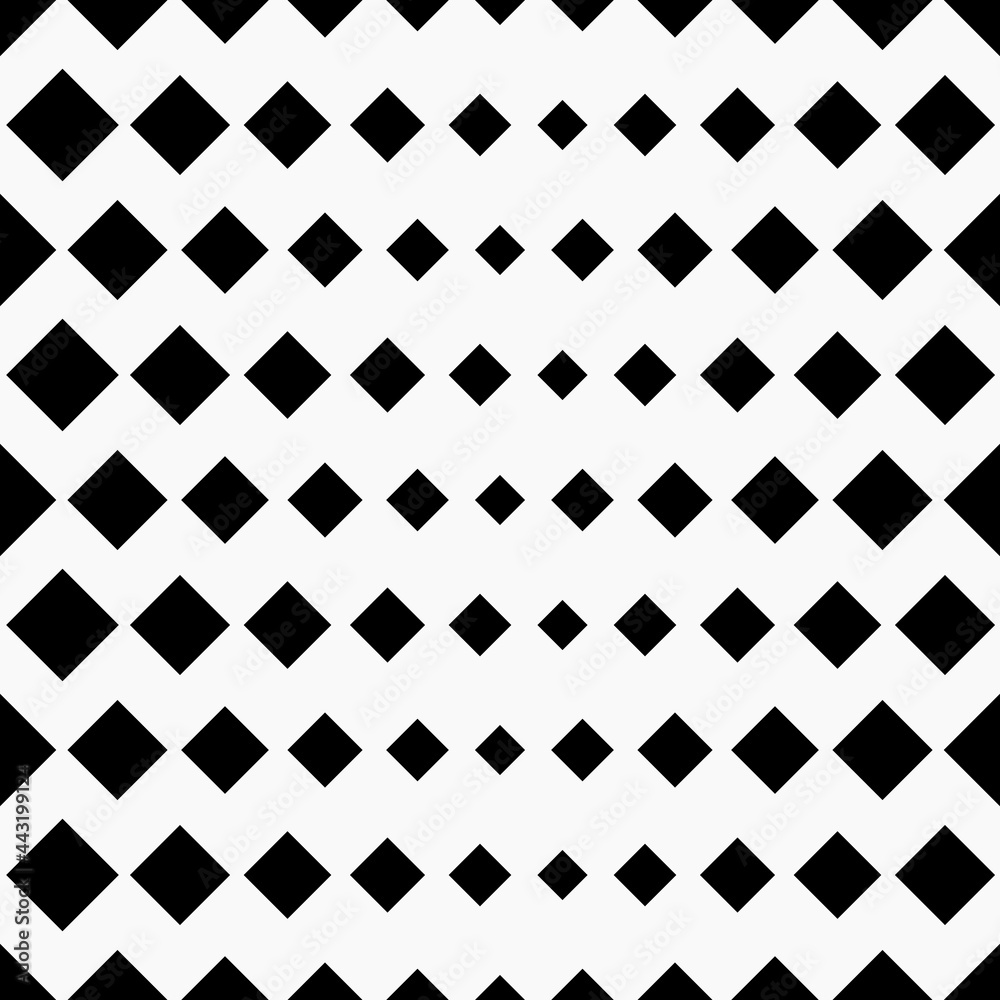 Poster Decor rhombus minimal pattern. Vector simple rhomb and white background. Seamless and vector rhombuses.