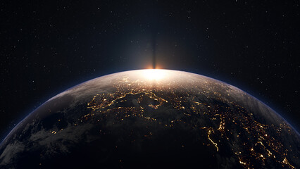 Planet earth from space. Elements of this image by NASA