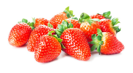 strawberries isolated on white background
