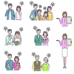 ライフイベントで悩むいろいろな年代