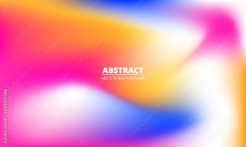 Aufkleber Abstract liquid colorful rainbow gradient background. Bright multicolored holographic creative minimalist banner. Blurred soft blend color gradation background. Vector illustration EPS10.