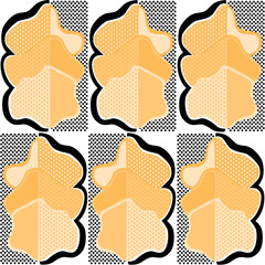 Seamless pattern abstraction shapeless colored spots lines and circles