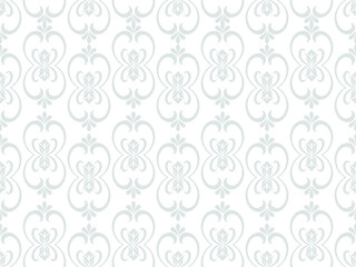 Abstract floral seamless pattern. Gray and white ornament. Modern stylish texture repeating. Vector background.