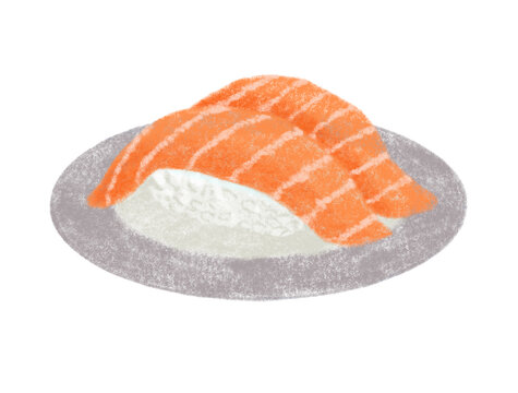 サーモン　サーモンの握り　Saimon