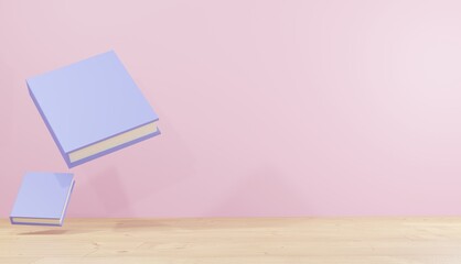 3d background renderings, large book illustrations for lessons and note-taking, for web pages, school and library themes, presentations or product images and backgrounds