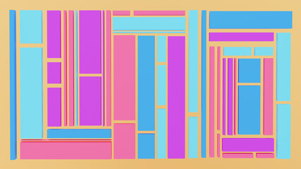 3D illustration of multiple rectangles formaing an abstract baclgrpund