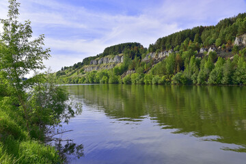 Mount Sorokinskaya on the right bank of the Sylva River