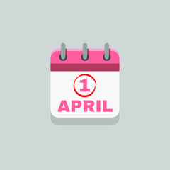 Abstract 1 Happy April Fool's Day Holiday Celebrate Background Calendar Vector Design Style Banner Party Invitation Web Poster Flyer Stylish Brochure, Greeting Card Template