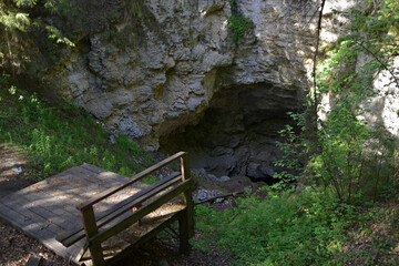 Andronovsky grotto near the village of Serga