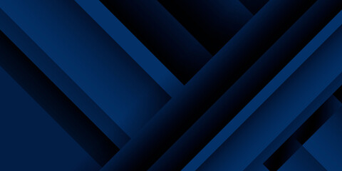 Obraz premium Abstract stripe crossed 3d blue background with dynamic effect. Motion vector Illustration. Trendy dark navy blue gradients. Can be used for advertising, marketing, presentation. 