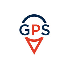 GPS icon logo design template
