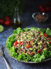 Quinoa and avocado salad - typical food in Peru