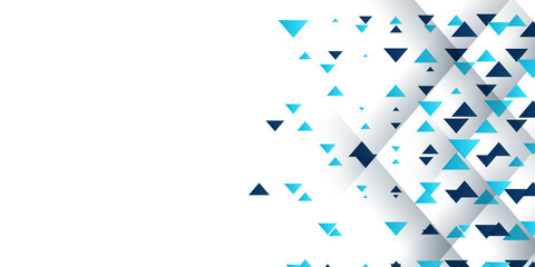 Abstract background blue triangle patter for presentation design, banner, and much more