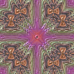 3d effect - abstract kaleidoscopic pattern 