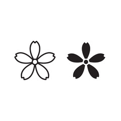 cherry blossom icon , black and white cherry blossom logo template
for company brand and logo