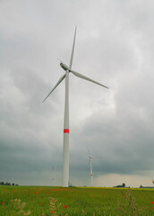 Fototapeta premium Wind Tribune Tower for Clean Energy in Hochsauerlandkreis Germany