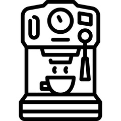 coffee machine line icon
