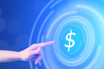 currency conversion,exchange rate concept, financial success concept,icon of american dollar button