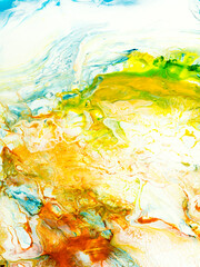 Abstract creative colorful hand painted background, fluid art, marble texture