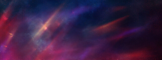 abstract red, blue and black defocused background. bokeh lights