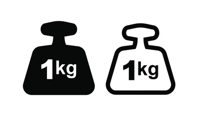 kilogram icon on white background	