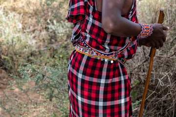 Masai carves fire in the old way 
