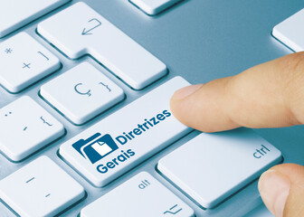 Diretrizes Gerais - Inscrição na tecla azul do teclado.
